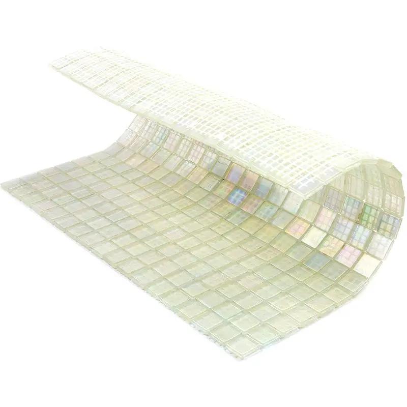Rainbow White 12x12 Glossy Uniform Square Glass Mosaic Tile (20 pack, 18.69 sq ft/case) by Apollo Tile