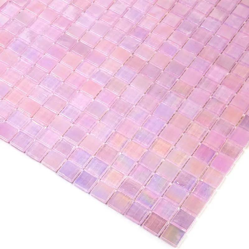 Pale Pink 12x12 Glossy Uniform Square Glass Mosaic Tile (20 pack, 18.69 sq ft/case) by Apollo Tile