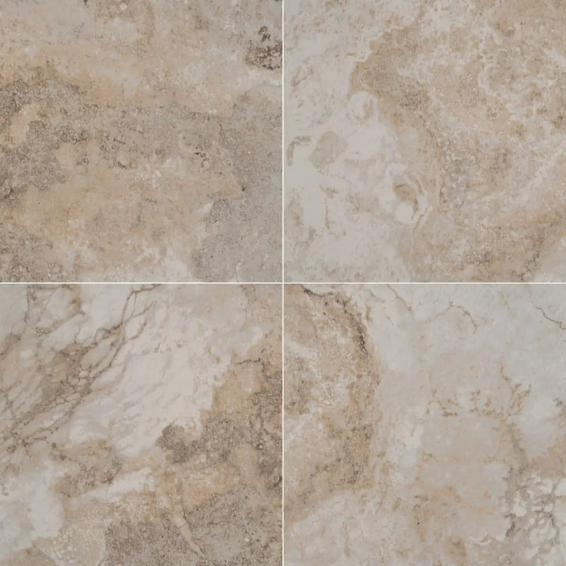 Napa Beige Matte Travertine Look Ceramic Tiles 12x12 by MSI Surfaces