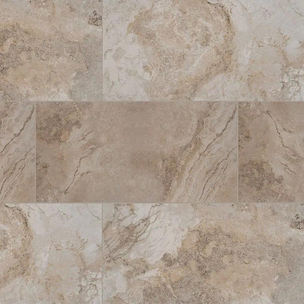 Napa Beige Matte Travertine Look Ceramic Tiles 12x24