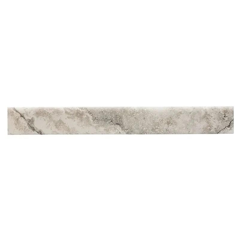 Napa Beige Matte Bullnose Travertine Look Ceramic Moldings 3x24 close up