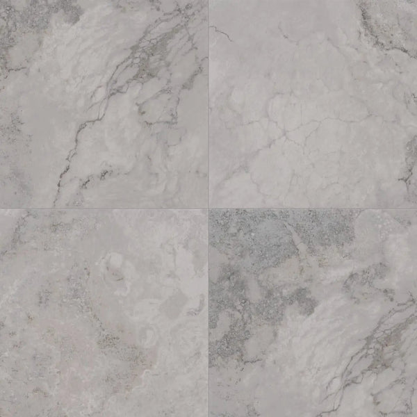Napa Gray Matte Travertine Look Ceramic Tiles 12x12
