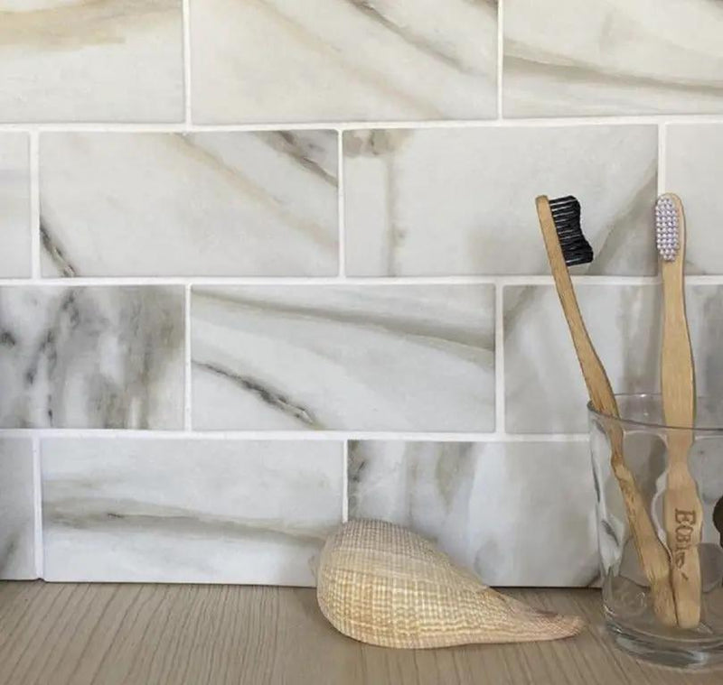 Chiffon White 12x12 Matte Brick Recycled Glass Mosaic Tile (10 pack, 9.18 sq ft/case) by Apollo Tile