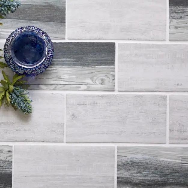 Gray Beige 12x12 Matte Brick Recycled Glass Mosaic Tile (10 pack, 9.18 sq ft/case) by Apollo Tile