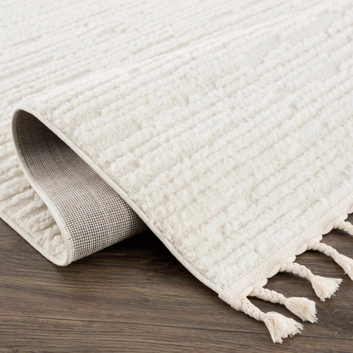 Kulu Textured Area Rug with Tassels, photo 7 of 13