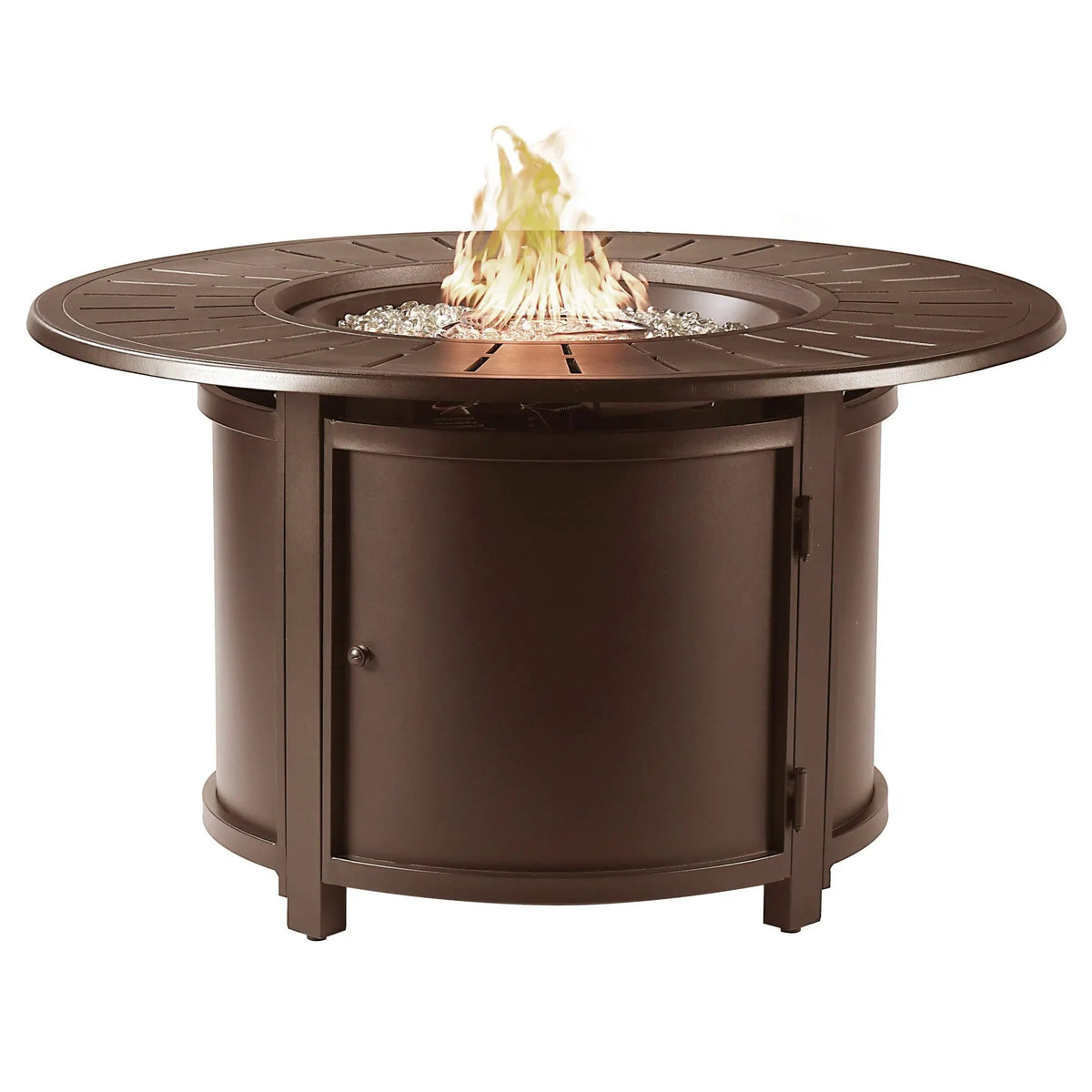 Aluminum 44-in Round Propane Fire Table with Beads, Covers and Lid by Sharicks