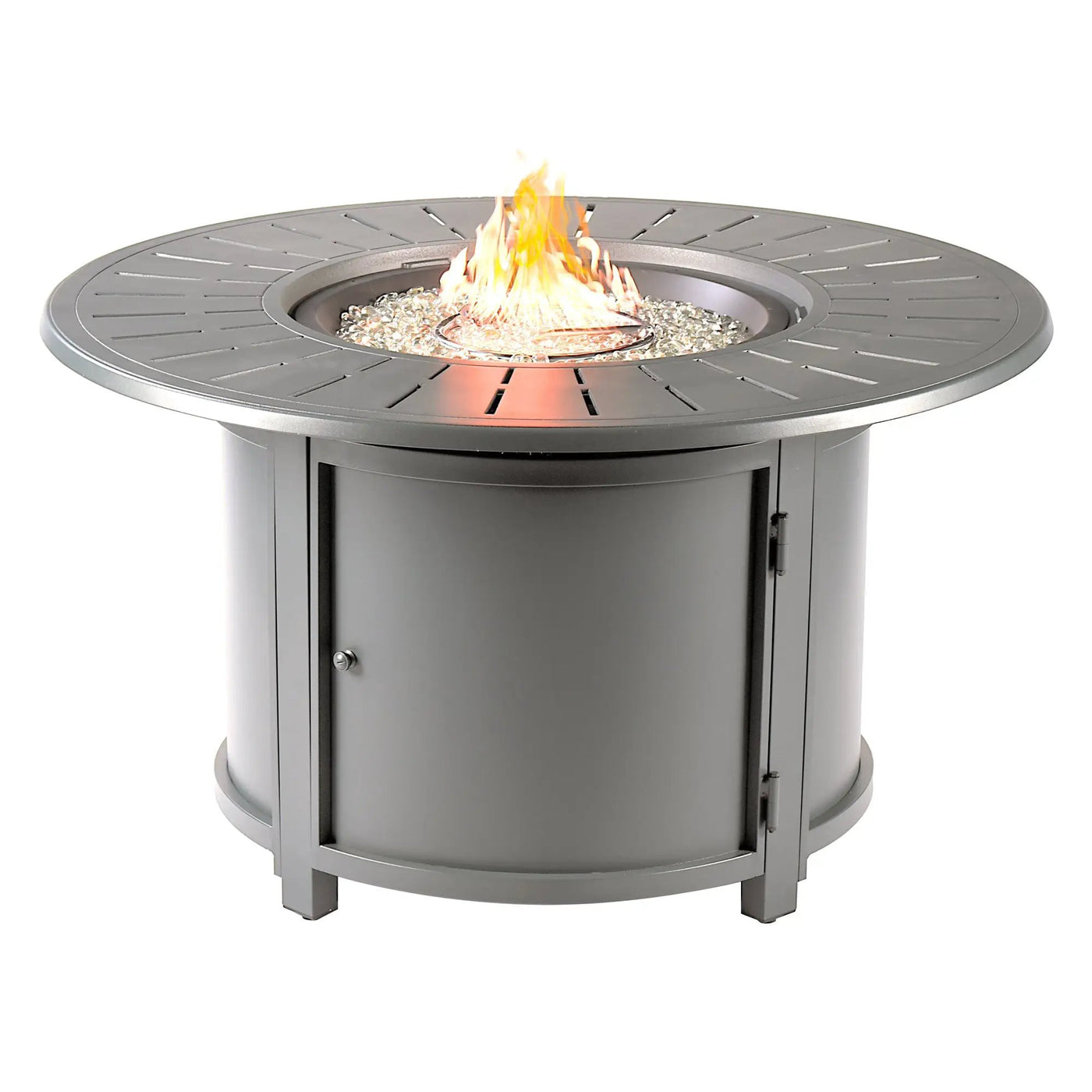 Aluminum 44-in Round Propane Fire Table with Beads, Covers and Lid by Sharicks