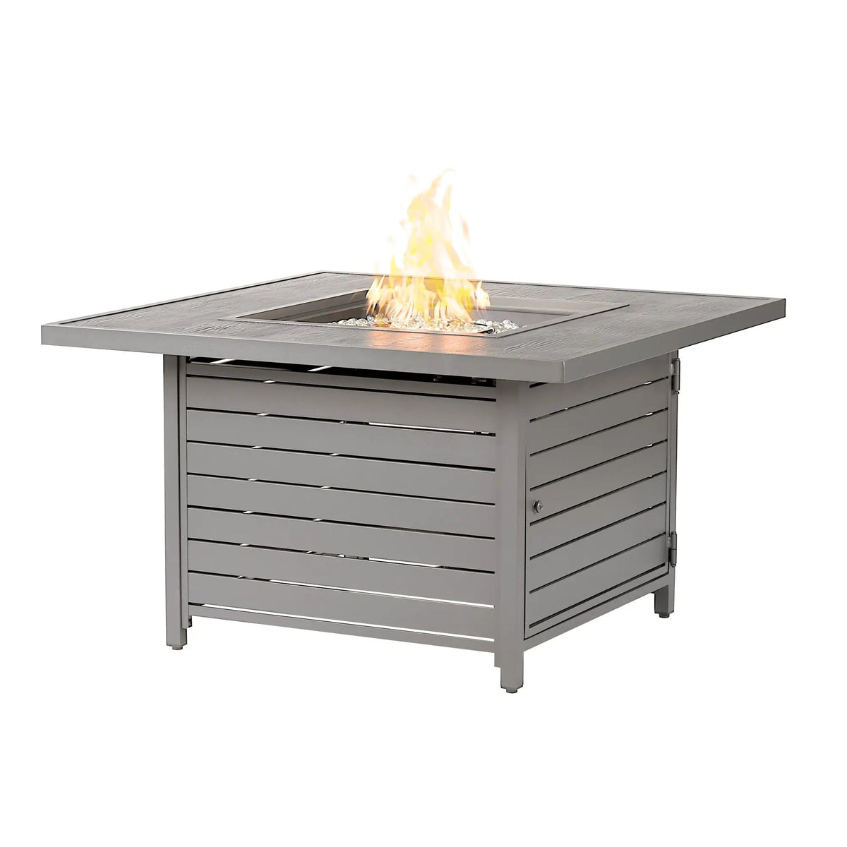Aluminum 42-in Square Propane Fire Table with Beads, Covers and Lid by Sharicks