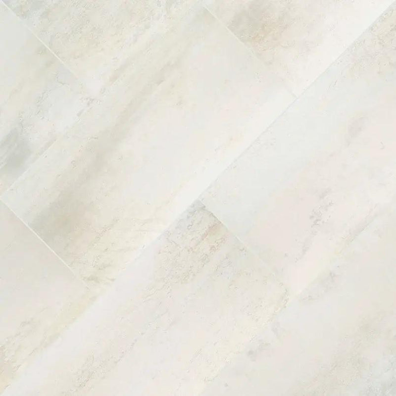 Oxide Blanc Matte Bullnose Porcelain Moldings 3x18 angled view