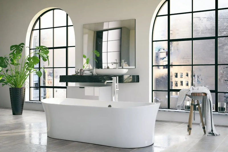 Oxide Magnetite Matte Porcelain Tiles 12x24 in a finished room