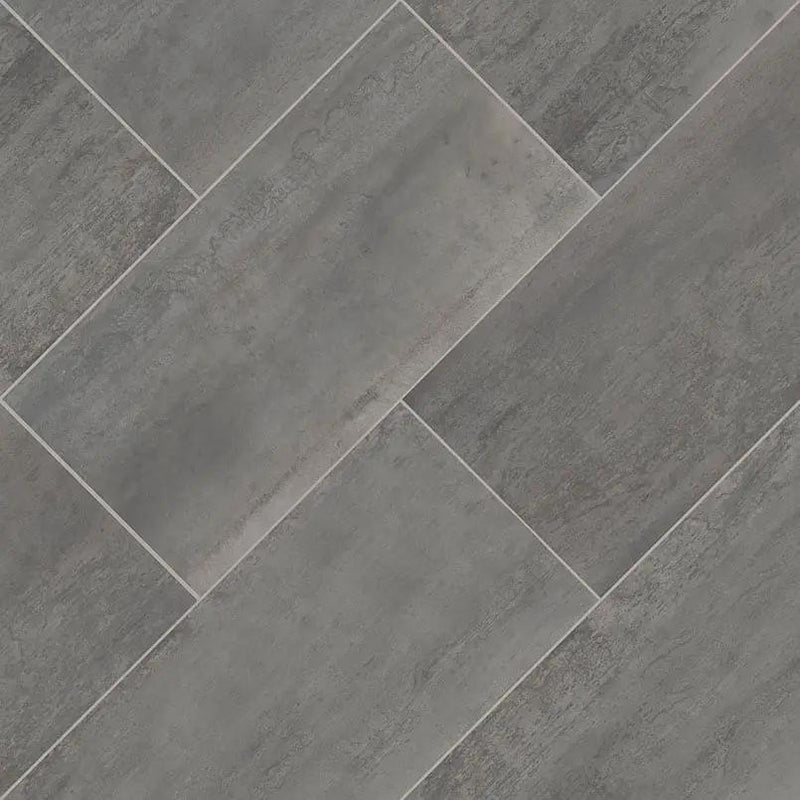 Oxide Magnetite Matte Porcelain Mosaics 2x2 angled view