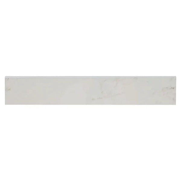 Pietra Carrara Polished Bullnose Marble Look Porcelain Moldings 3x18