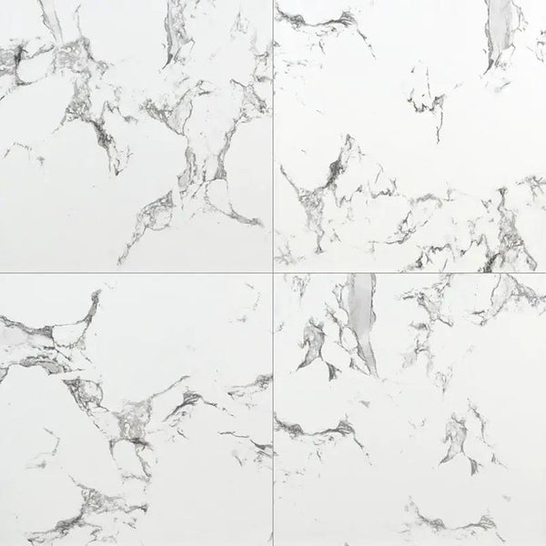 Pietra Statuario Polished Marble Look Porcelain Tiles 24x24