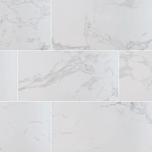 Praia Carrara Polished Porcelain Tiles 12x24