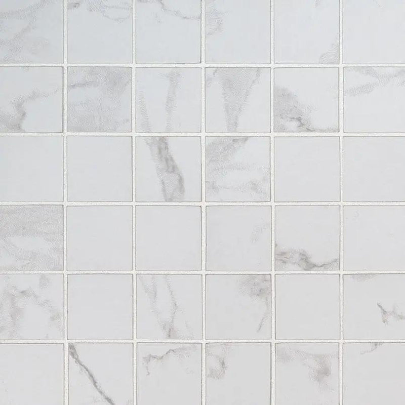 Praia Carrara Matte Porcelain Mosaics 2x2 by MSI Surfaces