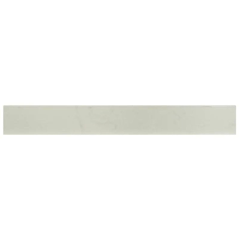 Praia Carrara Polished Bullnose Porcelain Moldings 3x24 close up