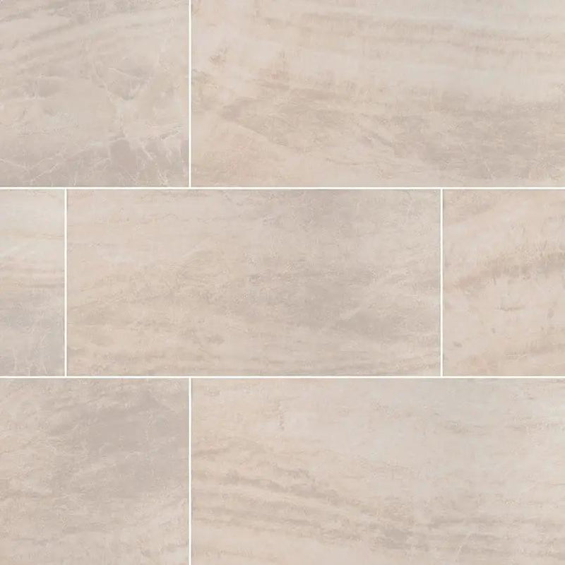 Praia Crema Matte Porcelain Tiles 24x48 close up