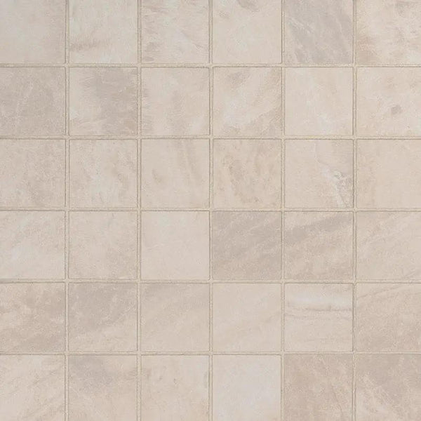 Praia Crema Matte Porcelain Mosaics 2x2