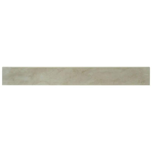 Praia Crema Matte Bullnose Marble Look Porcelain Moldings 3x24