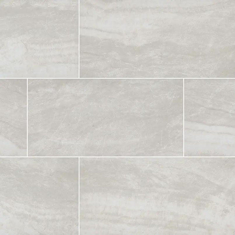 Praia Grey Polished Porcelain Tiles 24x48 close up