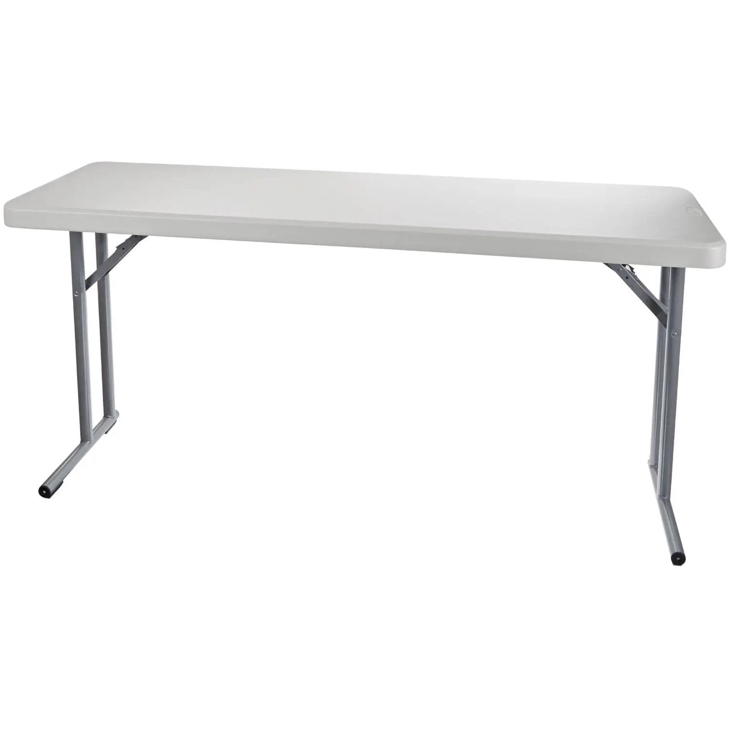 Steel Frame Rectangular Folding Table with Speckled Gray Top by HomePacific
