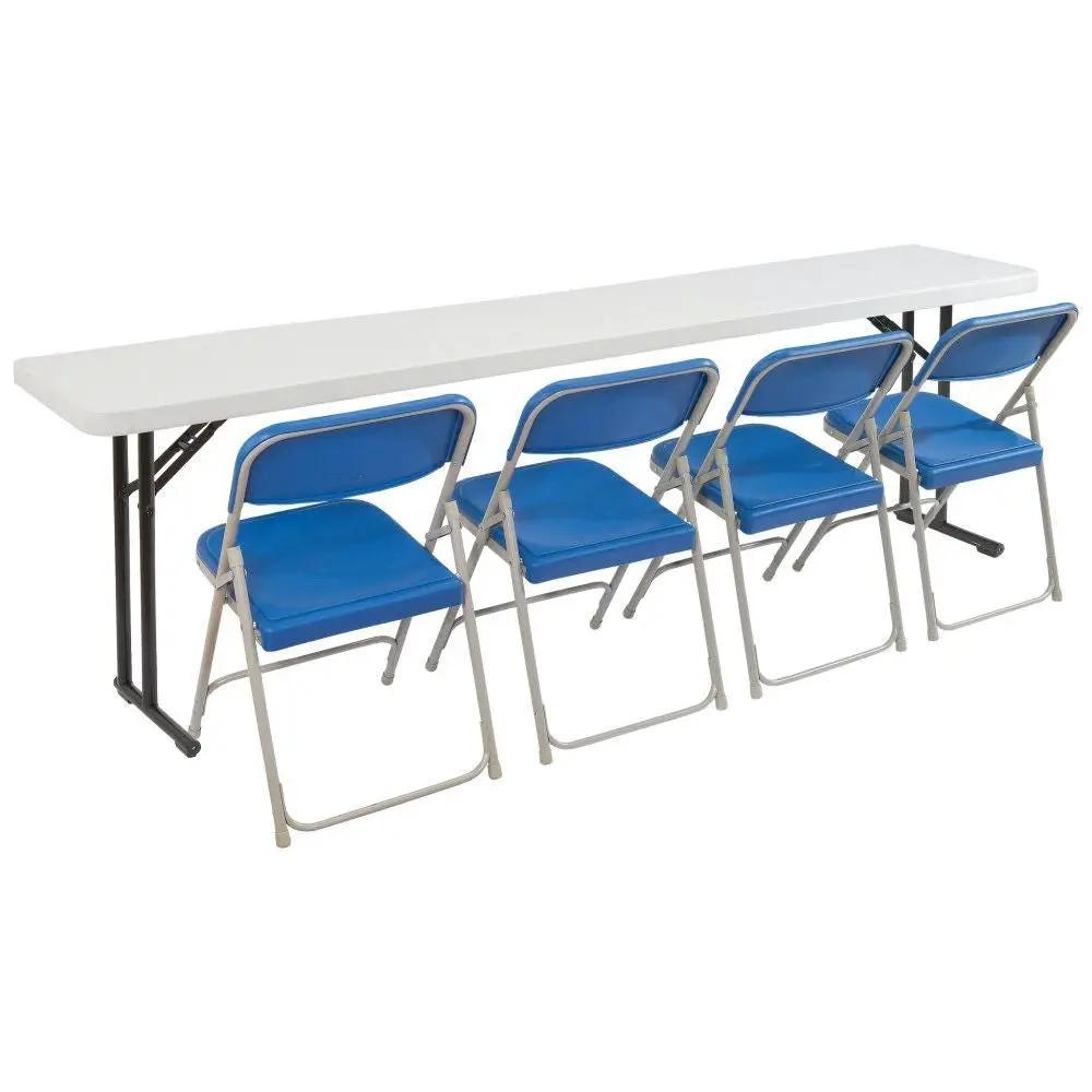 Steel Frame 72-inch Rectangular Gray Plastic Top Folding Table by HomePacific