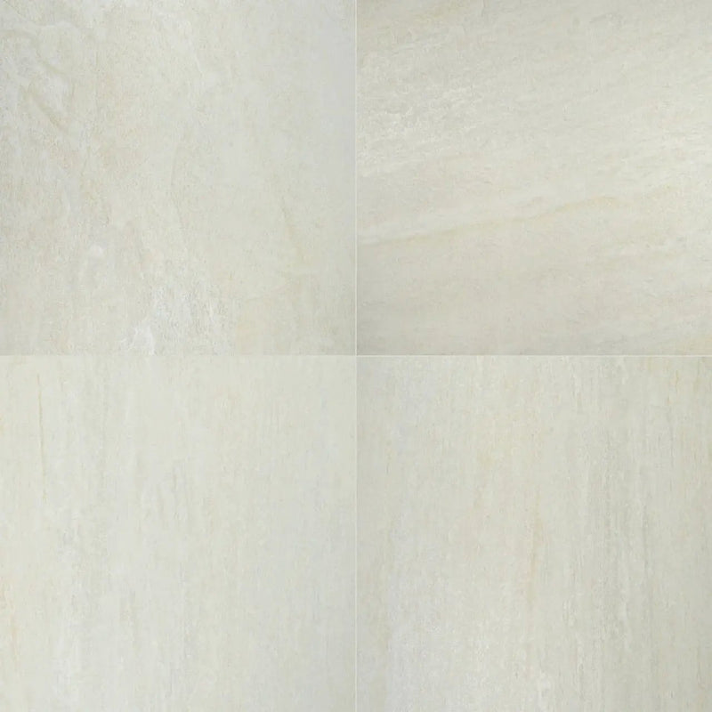 Legions Quartz White Matte Porcelain Tiles 24x24 close up