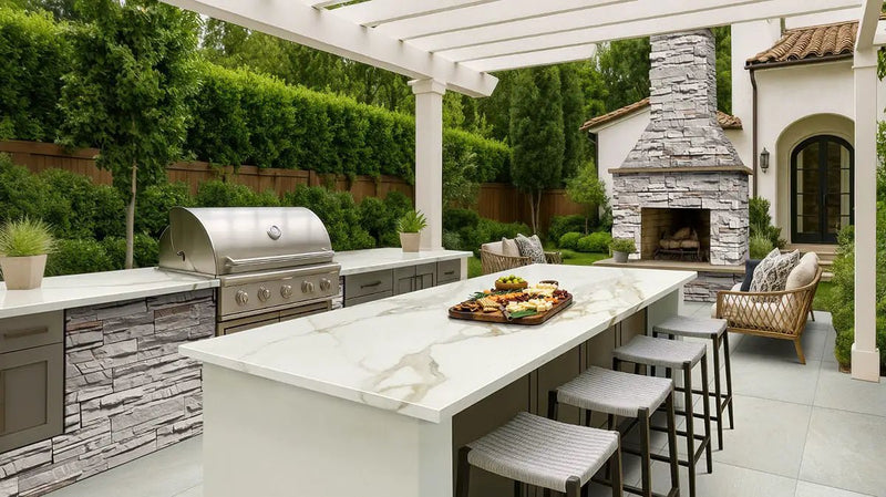 Legions Quartz White Matte Porcelain Pavers 24x48 in a finished room