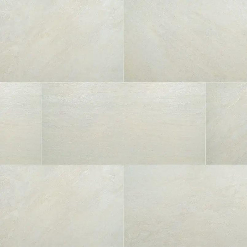 Legions Quartz White Matte Porcelain Tiles 24x48 close up