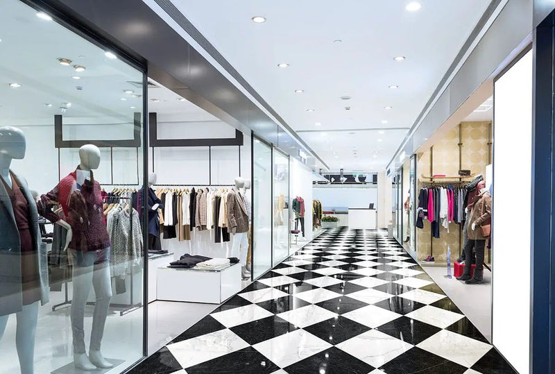 Regallo Calacatta Isla Matte Marble Look Porcelain Tiles 24x24 in a finished room