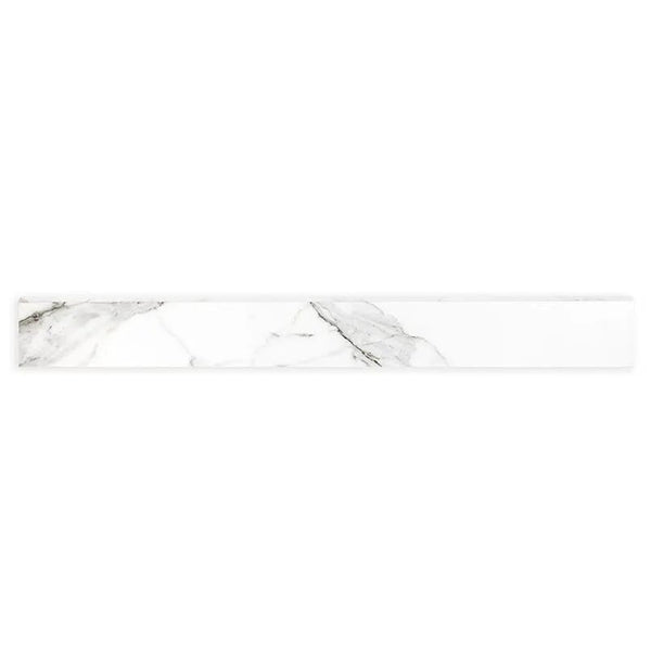 Regallo Calacatta Isla Polished Marble Look Porcelain Moldings 3x24