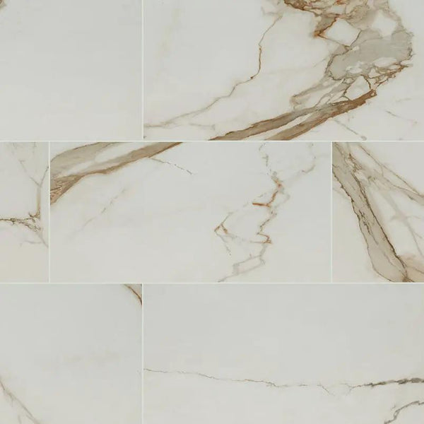 Regallo Calacatta Marbella Matte Marble Look Porcelain Tiles 12x24
