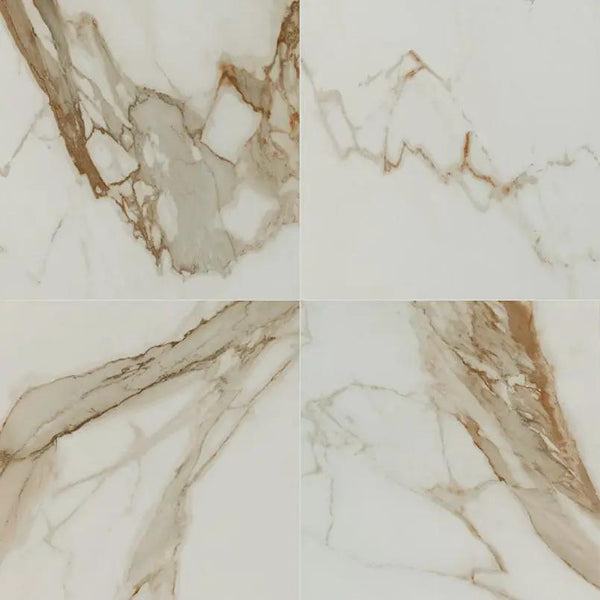 Regallo Calacatta Marbella Polished Marble Look Porcelain Tiles 24x24