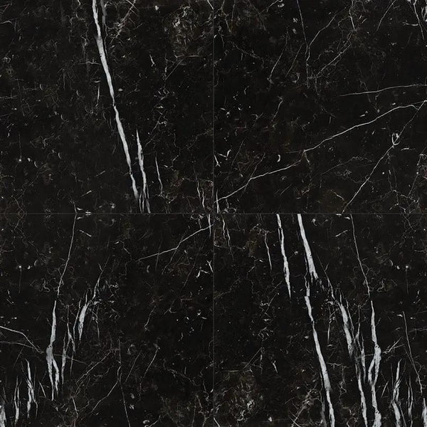 Regallo Marquina Noir Matte Marble Look Porcelain Tiles 24x24