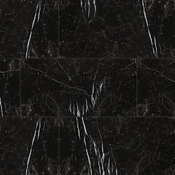 Regallo Marquina Noir Matte Marble Look Porcelain Tiles 24x48