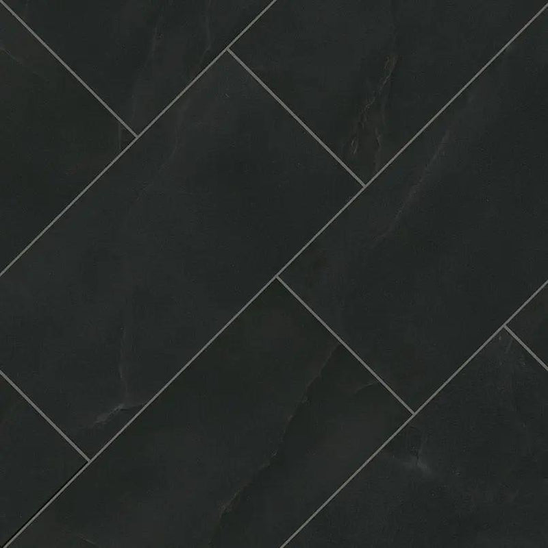 Regallo Midnight Agate Polished Porcelain Tiles 24x48 angled view