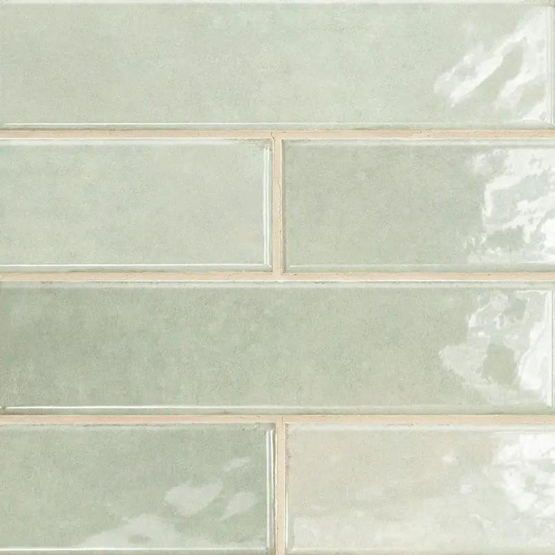 Renzo Jade Ceramic Tile 3x12 Glossy Mosaics by MSI Surfaces