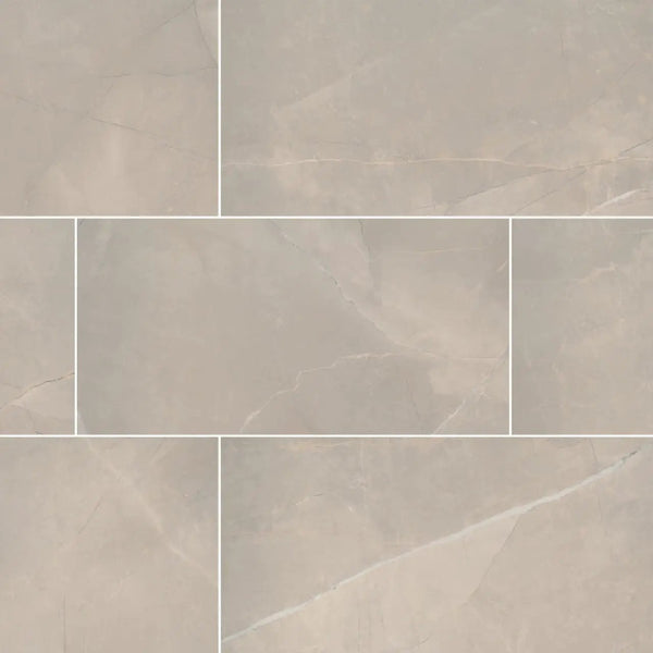Sande Cream Polished Marble Look Porcelain Tiles 24x48