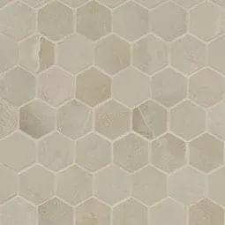 Sande Cream Matte Marble Look Porcelain Mosaics 2x2 2 close up