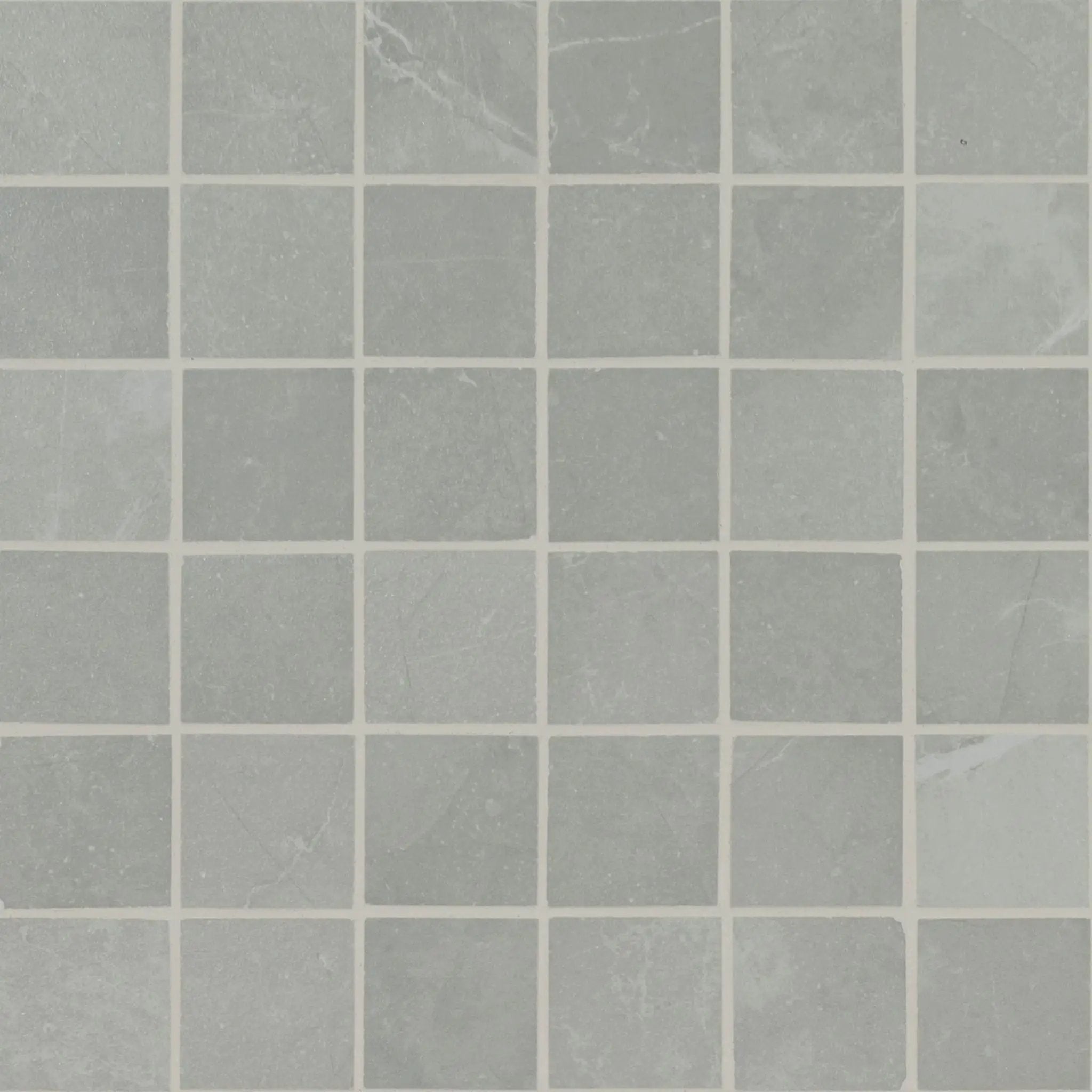 Sande Grey Matte Marble Look Porcelain Mosaics 2x2 close up