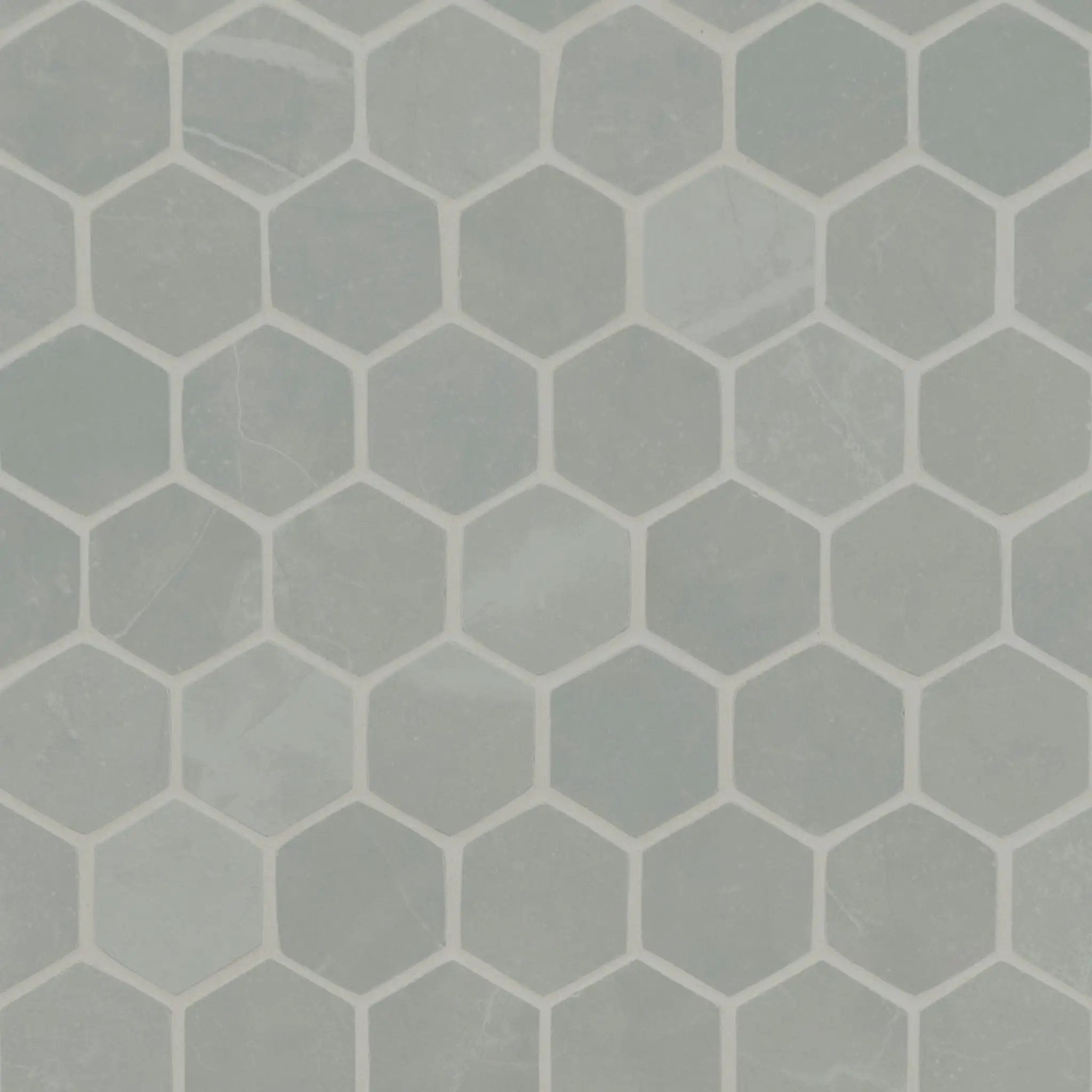 Sande Grey Matte Marble Look Porcelain Mosaics 2x2 2 close up