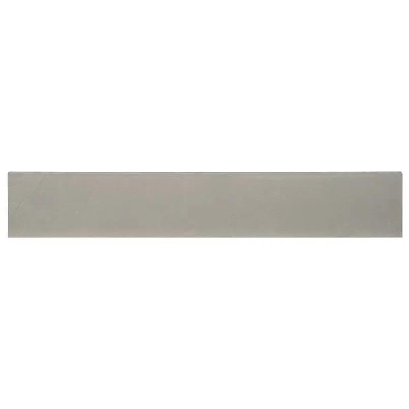Sande Grey Polished Bullnose Marble Look Porcelain Moldings 3x18 close up