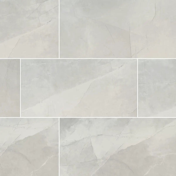 Sande Ivory Polished Marble Look Porcelain Tiles 24x48