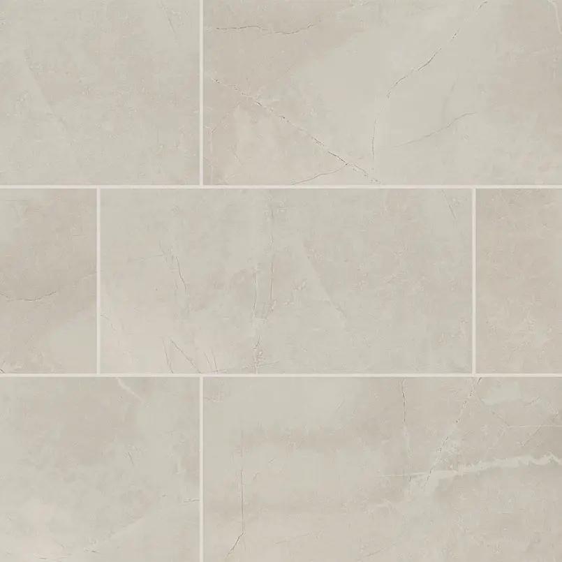 Sande Ivory Matte Marble Look Porcelain Tiles 12x24 close up
