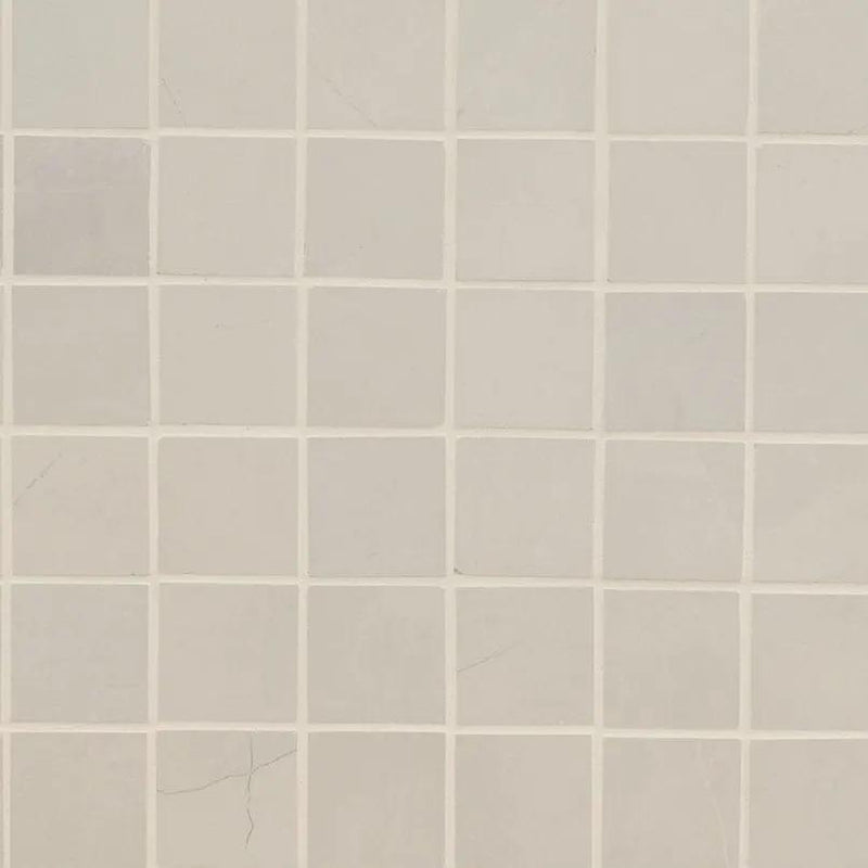Sande Ivory Matte Marble Look Porcelain Mosaics 2x2 by MSI Surfaces