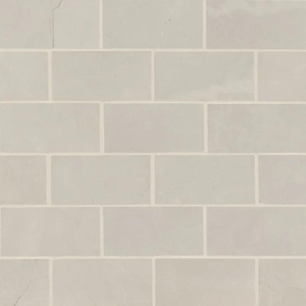 Sande Ivory Polished Marble Look Porcelain Mosaics 2x4