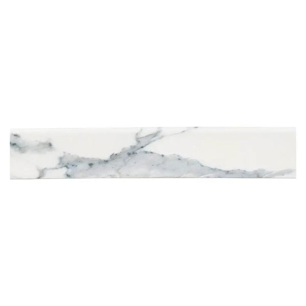 Savoy Azula Matte Bullnose Marble Look Porcelain Moldings 3x24