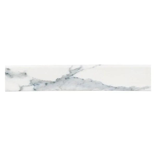 Savoy Azula Polished Bullnose Marble Look Porcelain Moldings 3x24