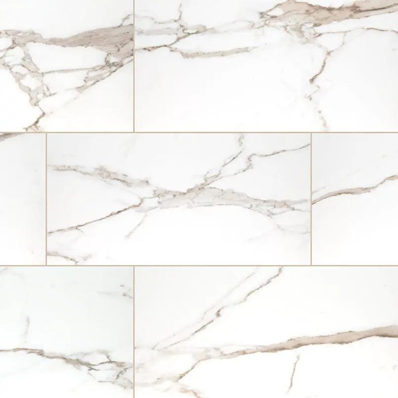 Savoy Crema Matte Marble Look Porcelain Tiles 12x24 close up
