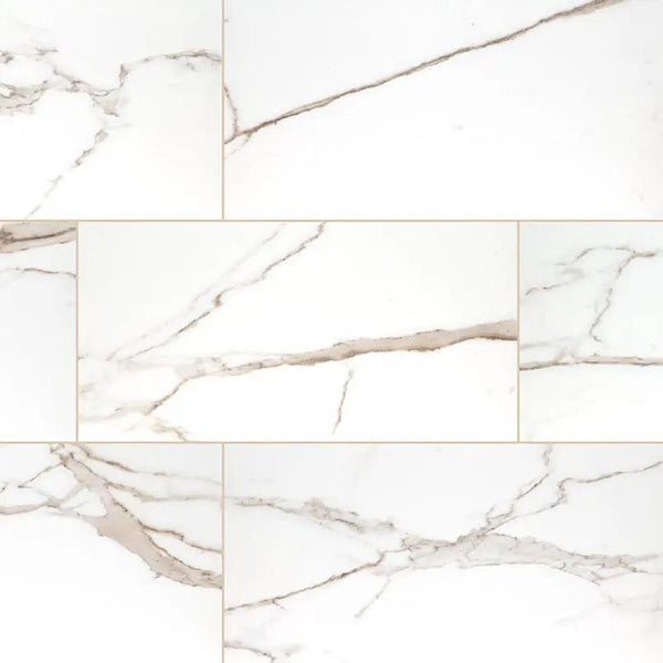 Savoy Crema Matte Marble Look Porcelain Tiles 24x48